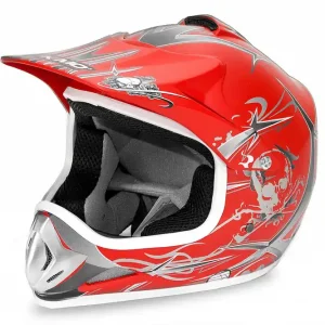 Kimo - motocross helmet for children and teenagers - red Highlight